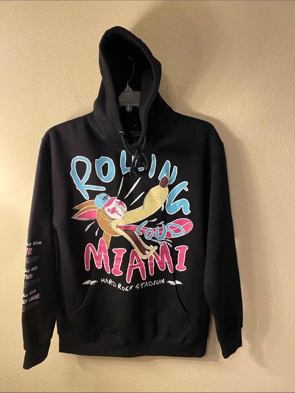 Rolling Loud Miami Black Graphic Pullover Hoodie